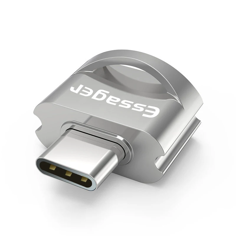 ESSAGER usb type C OTG адаптер USBC type-c конвертер для huawei mate 30 P30 samsung S10 Note 10Pro Xiaomi Mi разъем 8 USB-C - Цвет: Серебристый