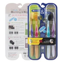 4 шт./лот сверхтонкая гингиваль Защитная зубная щетка мягкие бамбуковые черные зубные щетки ручная Чистка языка для взрослых бытовой