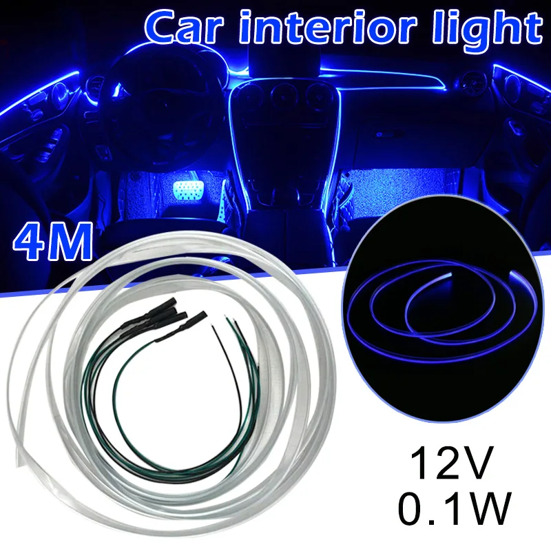 

2019 4M Optical Fiber Light Dash Trim Moulding LED Strip Car Interior Decoration CSL88
