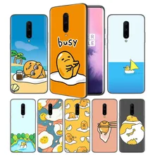 Gudetama Lazy Egg Soft Black Silicone Case Cover for OnePlus 6 6T 7 Pro 5G Ultra-thin TPU Phone Back Protective