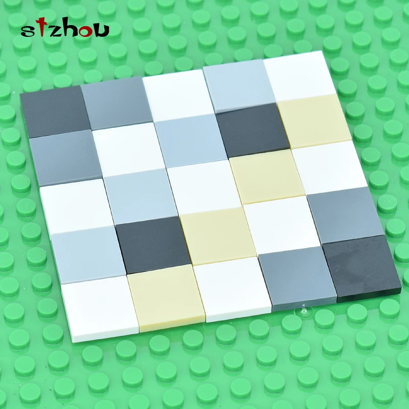 

DIY Enlighten Plastic Building Block Bricks 100Pcs Flat Tile 2x2 Toys For Kids Compatible With Legoed Assembles Particles