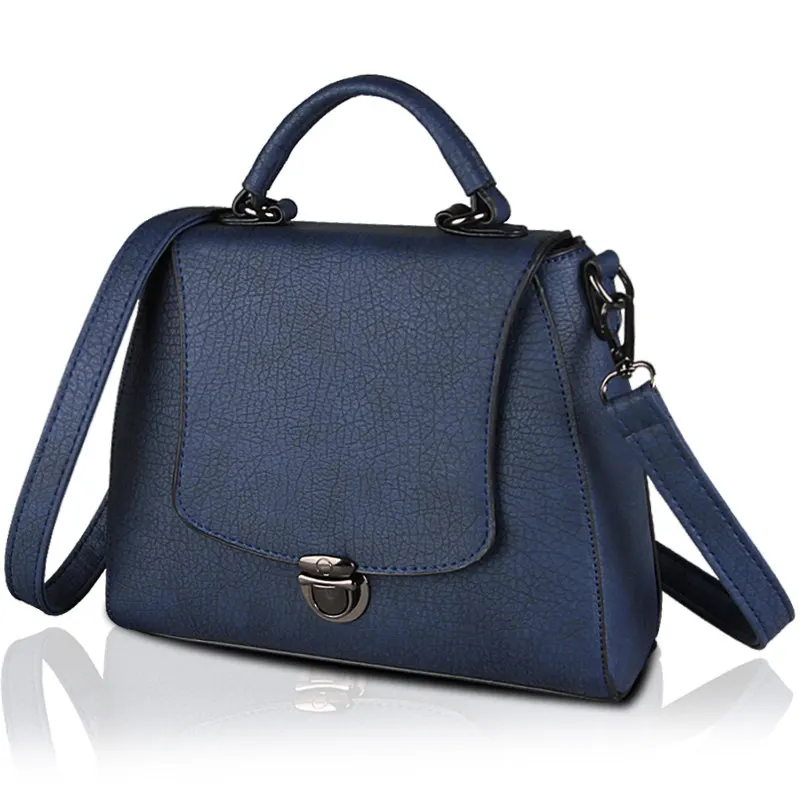 2016 New Retro Nubuck font b Handbag b font Push Lock Chic Flap Bag Women Fashion