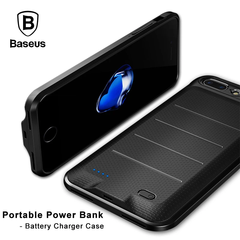 Koop Baseus Batterij Oplader Voor iphone 6 6 s 7 7 Plus case batterij 3650 mAh Backup Power Bank Voor IPhone Draagbare opladen Case