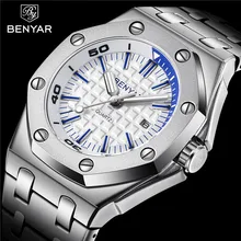 New BENYAR Men's Watches Military Sport Watch Men Business Stainless Steel Strip 30M Waterproof Quartz Watches Relogio Masculino New BENYAR Men's Watches Military Sport Watch Men Business Stainless Steel Strip 30M Waterproof Quartz Watches Relogio Masculino