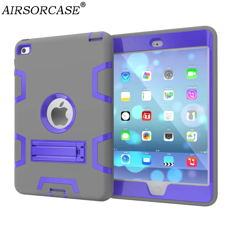 

7.9'' for Apple iPad mini 4 Tablet Case for iPad mini4 Shockproof Protective Cover Hard PC & Silicone Hybrid Kickstand Cover