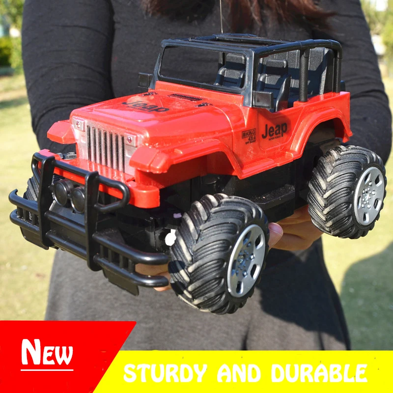 

18cm Electric RC Car Remote Control Off-Road Jeep Car Model Toys 8KM/H Flash Lights Vehicle For Boys Kids Gift 1031