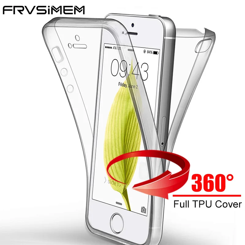 

Transparent Cases for iPhone XS MAX XR X 7 8 6 6s Plus 5 5s SE TPU Silicone Soft Shockproof Full Coverage 360 Protective Cover