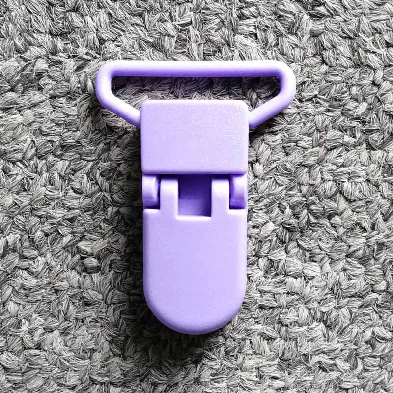 purple 1 шт. 25 мм пластиковые зажимы для сосок, прозрачная соска, держатель для сосок, держатель для сосок, круглый зажим - Цвет: purple
