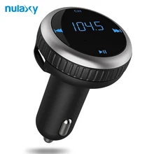 Nulaxy FM Transmitter Dual USB Car Charger Handsfree Car Kit MP3 Player Wireless FM Modulator Support TF Card USB Flash Drive
