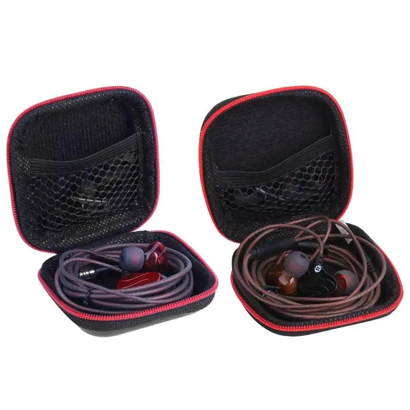 

VODOOL Smartphone Music Headphone 3.5mm Wired Dual Driver Dynamic HiFi Earphones Replaceable Wire Headset with Mic Storage Box