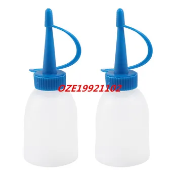 

2pcs Clear White Blue 50ml Plastic Printer Ink Squeeze Bottle Holder