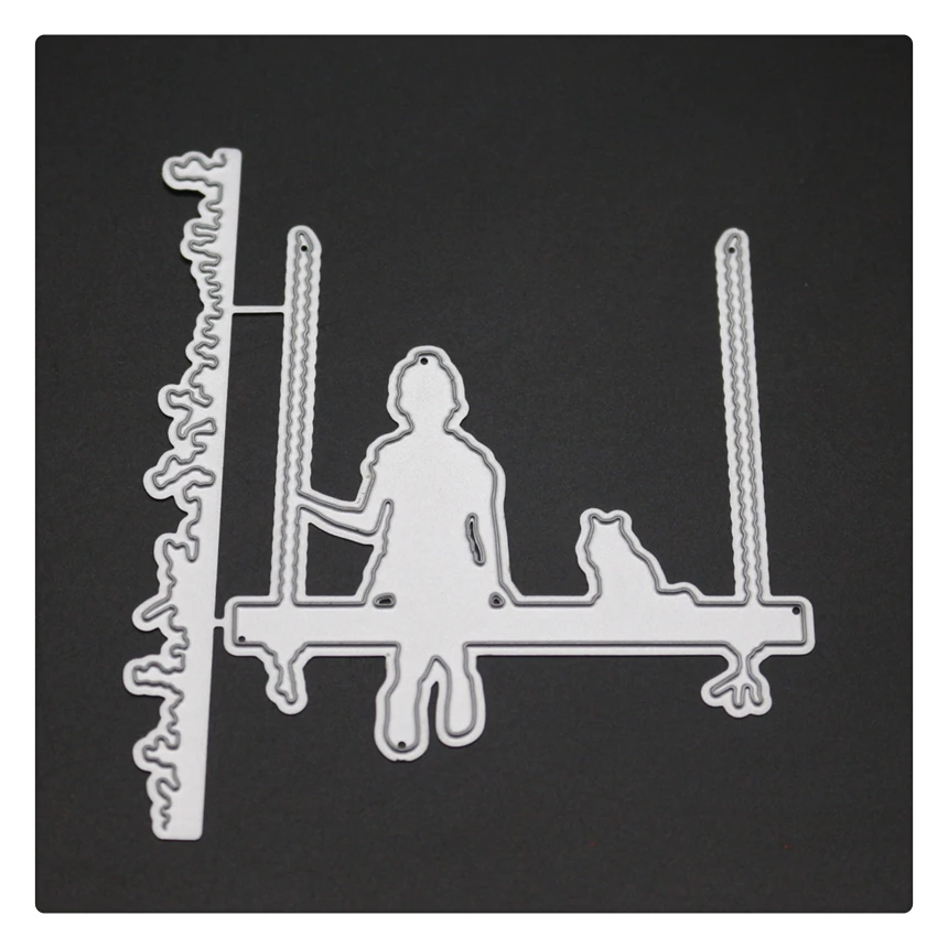 

YINIS1712 GIRL CAT Scrapbook Metal Cutting Dies For Scrapbooking Stencils DIY Album Cards Decoration Embossing Folder Die Cut