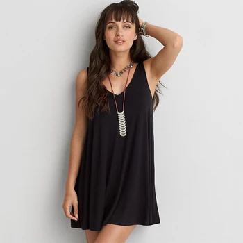 

6 Color 2018 The New Summer Women Comfortable Simple Sexy Solid Lingerie Fashion Deep V Sleeveless Sling Sleepwear Slips S-6XL