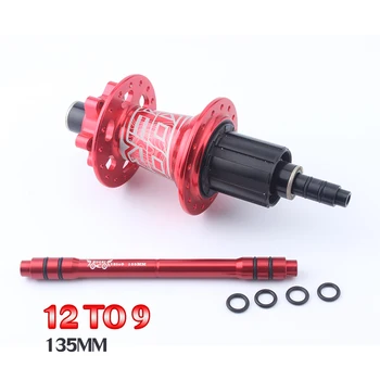 

MUQZI Mountain Bike Road Bike 7075 Aluminum Alloy Quick Release Conversion Shaft 12 To 9 135mm Barrel Drum Conversion Axis