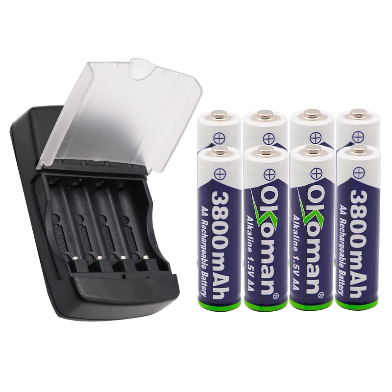 4 20 шт AA 3800mah 1 5 V Щелочная аккумуляторная батарея для легкой электрической