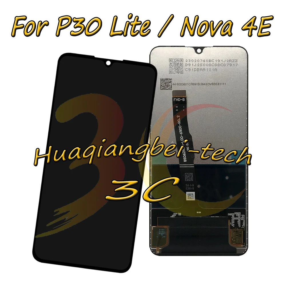 Originale Per Huawei P30 Lite / Nova 4E Mar-Lx1M Mar-Lx1J Mar-Al00 Mar-Tl00 Display Lcd + Touch Screen Digitizer Assembly + Frame