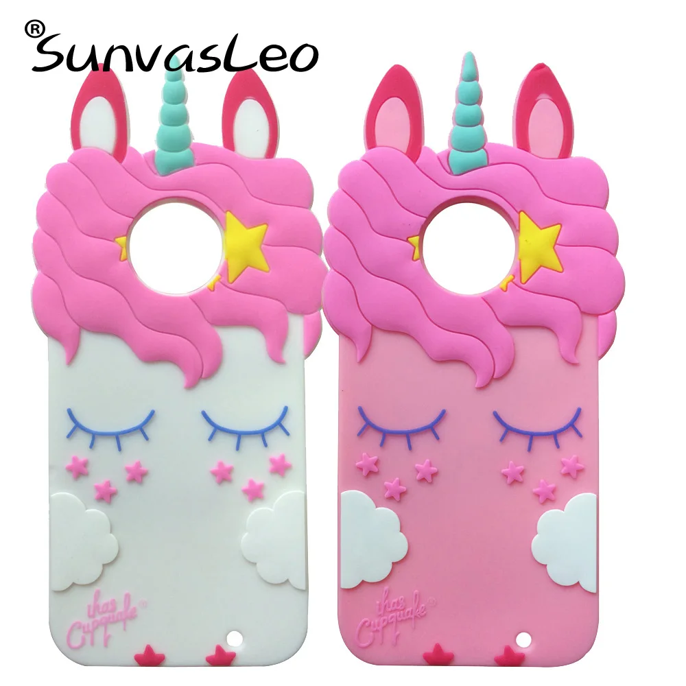 

For Motorola Moto G6 Plus 3D Soft Silicone Case Cartoon Pretty Unicorn Rubber Silicon Mobile Phone Back Cover Skin Cases Shell