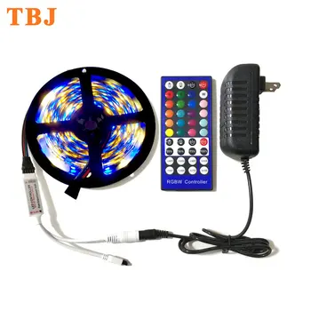 

5050 LED Strip set RGBW / RGBWW / RGB+White / RGB+Warm White 5M 300LEDs flexible Tape Lights + Remote Controller + Power Adapter