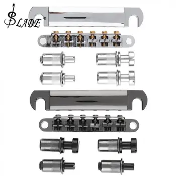 

High-quality 6 String Zinc Alloy Electric Guitar Tailpiece Bridge Saddle Locking Roller Tune-O-Matic for LP Guitar