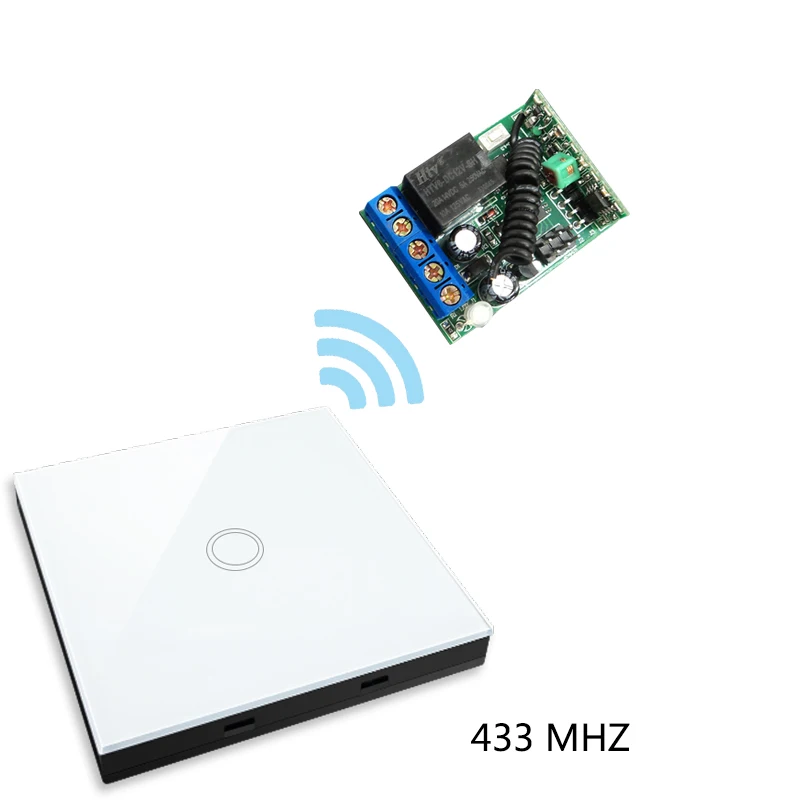 

Vhome Smart Home wireless RF 433MHZ Switch panel Shape Remote Control+Receiver for Touch switches,garage doors,electric curtains