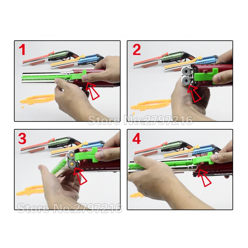 Новые стильные двойные пулевые ружье, пистолеты, Детские классические игрушки, пластиковые детские игрушки, подарок для игры на открытом воздухе, шутер, безопасность, 1 шт