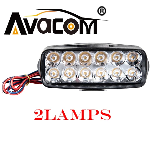AVACOM светодиодный свет бар светильник головной светильник для автомобилей мотоциклов трактор внедорожный 4WD 4x4 грузовик ATV внедорожник туман светильник с светодиодные лампы 12V 24V 20W - Цвет: Слоновая кость