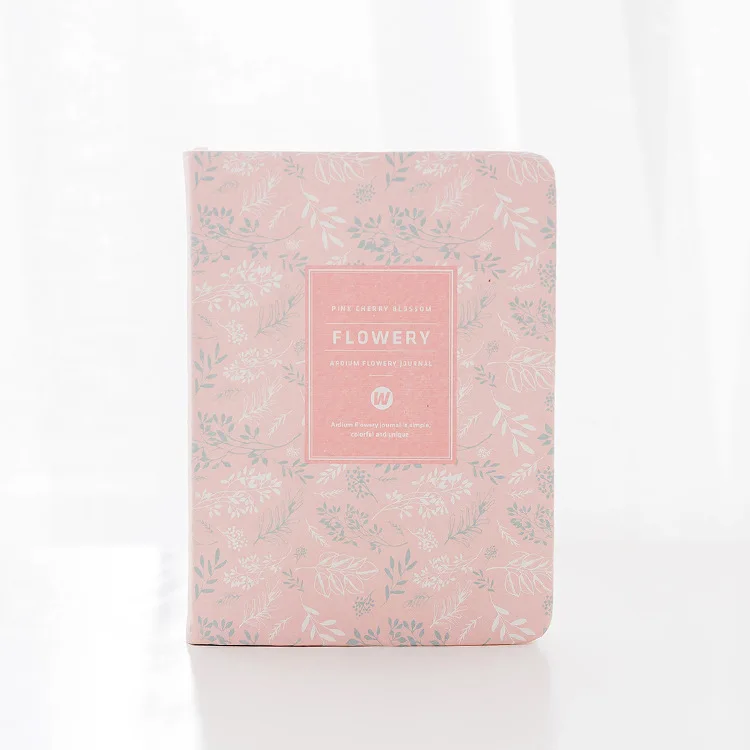 А6 твердый переплет цветочный Еженедельный планировщик, ежедневный цветочный журнал как годовая записная книжка - Цвет: Розовый