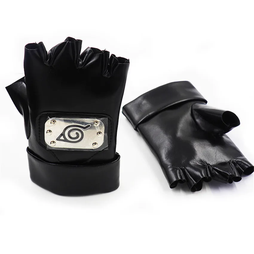 Наруто Косплей перчатка из искусственной кожи Uzumaki Наруто Саске перчатки реквизит Наруто косплей аниме Shuriken Аксессуары для оружия перчатки