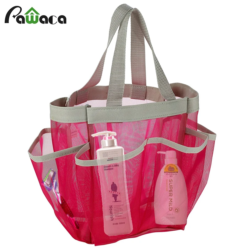 OurLeeme Colgando Secado r/ápido Acoplamiento de Ducha de Mano Caddy Organizador del ba/ño Bolsa con 8 Pocket Dormitorio Gimnasio Campo Azul del Viaje