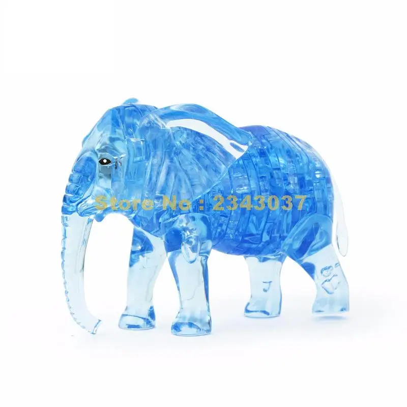 Слон головоломка 3d Хрустальные Пазлы животные собранная модель diy подарок на день рождения игрушки для детей игрушки
