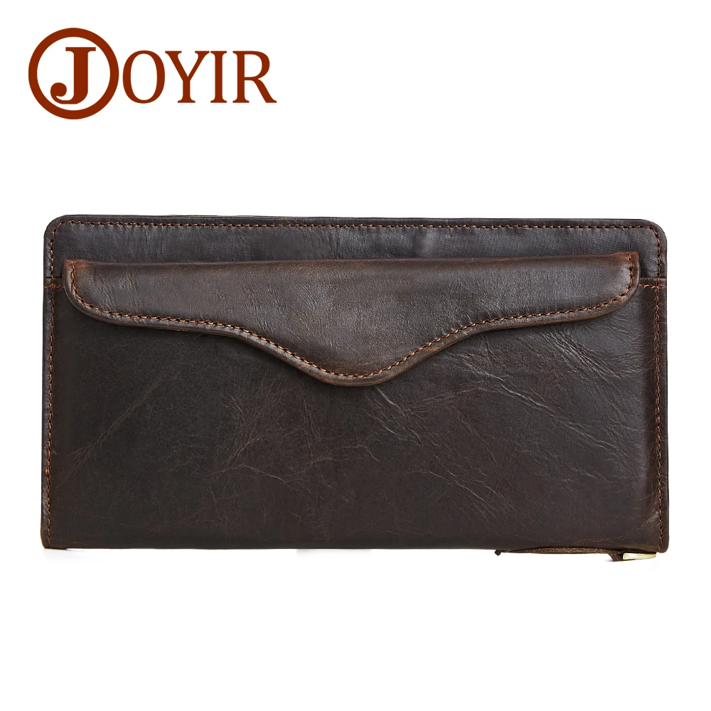 Famous Brand Large Capacity Genuine Leather Man Long Wallet Credit Card Holder Clasp Coin Purse Men Wallets Male Clutch Bag