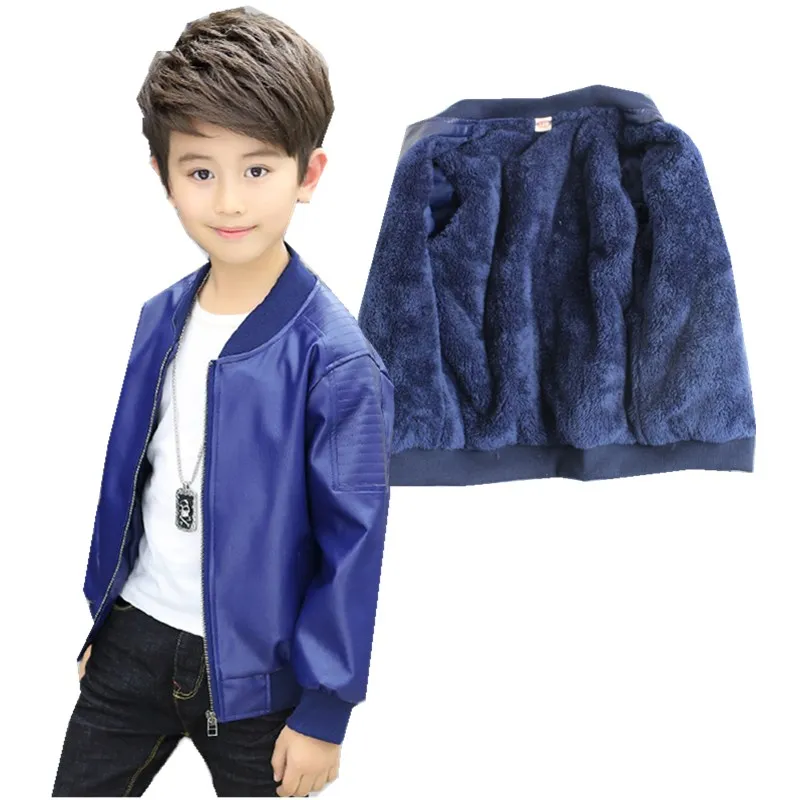 Кожаная куртка для мальчиков-подростков 2-14 лет; модная детская верхняя одежда для мальчиков; детские пальто для девочек; весенние кожаные меховые куртки; Новинка года