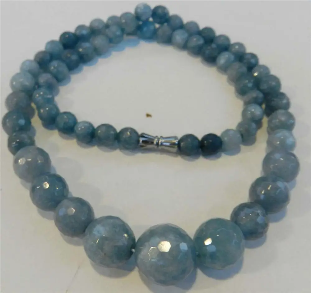 New Brazil Natural 6-14mm Garnet Round jade Beads Necklace 18" AAA