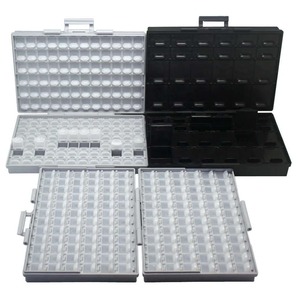 AideTek SMTresistor конденсатор SMDstorage box Organizer 0603 0402 0201 bins антистатический транзистор