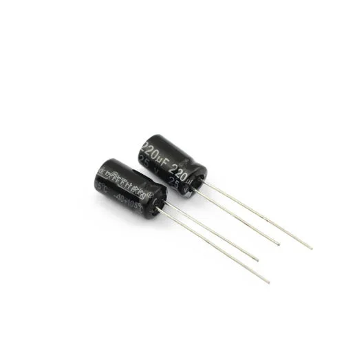 10PCS 220uF 25V 105C 6mm*12mm Radial Electrolytic