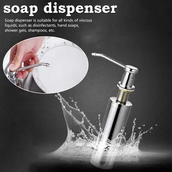 

1pcs Kitchen Sink Hand Soap Dispenser Bottle Easy To Fill Kitchen Bathroom Accessorie Stainless steel Liquid Soap Dispensers
