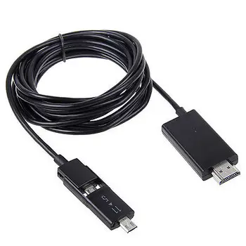 

3M/10FT Micro USB MHL to HDMI HDTV Cable Adapter for Android Smart Phone 5/11Pin Black/White