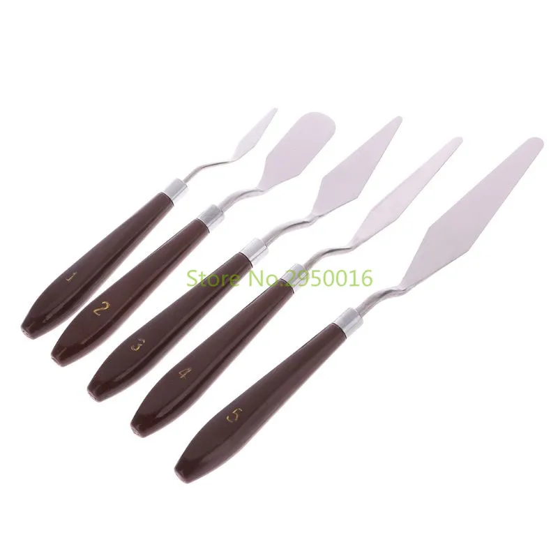 

5pcs/set Artist Painting Palette Knife Spatula Paint Art for Thick Paint Application Art Supplies C26
