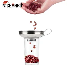 Перенос жидкого консервного бункера инструменты для приготовления пищи кухонный гаджет фильтр воронка широкий, из нержавеющей стали Воронка S/L Размер