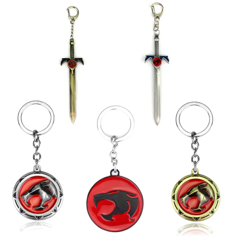 

Anime Thundercat Keychain Fashion Metal Sword Car Key Holder Chain Pendants Keyrings Jewelry Gift Fans
