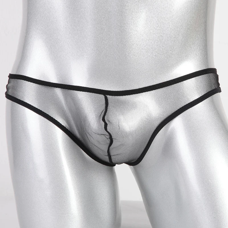 Men Underwear Sexy Mens Briefs Transparent Lace Penis Pouch Seamless Underwear Sexy Men's Bikini Men L-XXL C-034