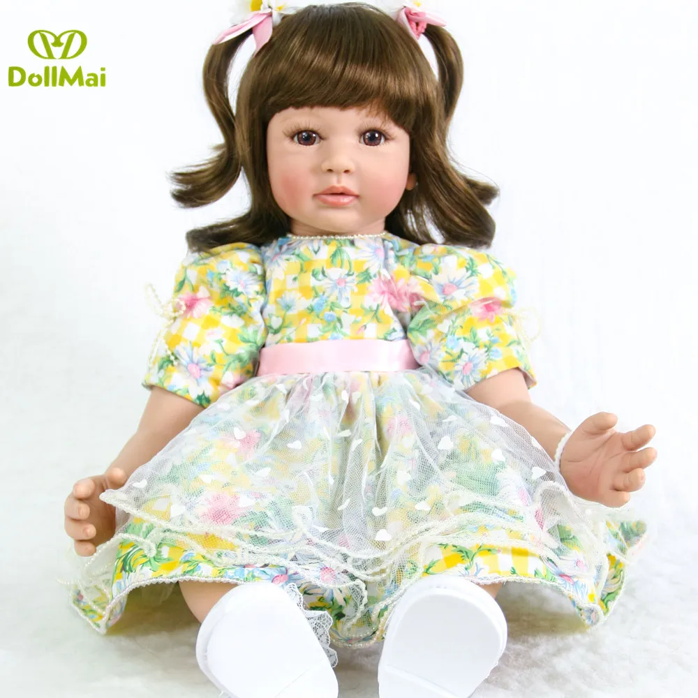Кукольная Изысканная кукла принцессы, Bebe reborn, куклы для маленьких девочек, 24 дюйма, 60 см, силиконовые куклы reborn, куклы alive playmate, Подарочные игрушки