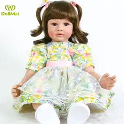 Силиконовые Reborn Baby Doll игрушки 60 см принцесса малыш младенцы как живые Bebe девочки reborn Brinquedos Ограниченная Коллекция подарок