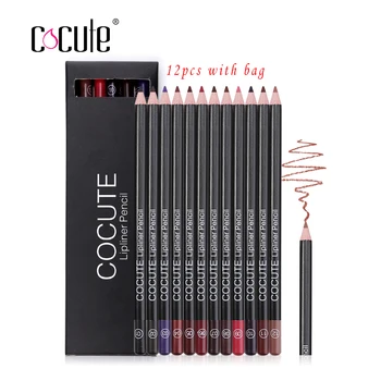 

12pcs Colors Professional Lipliner Pencil Waterproof Lip Liner Contour Cosmetic Multi-Colors Lipliner Pen Makeup Set