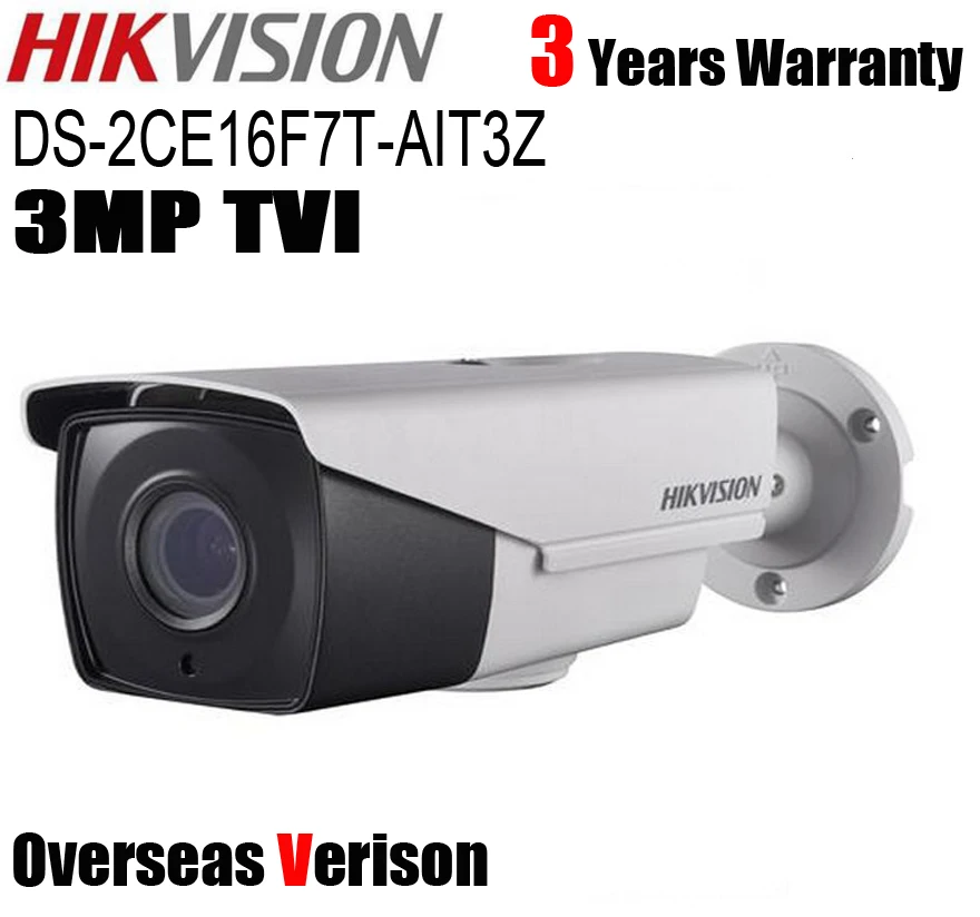 Hikvision Ds 2ce16f7t Ait3z 3mp Tvi Bullet Camera 3mp Wdr Motorized Vf Exir Bullet Camera Camera 3mp Bullet Camera3mp Camera Aliexpress
