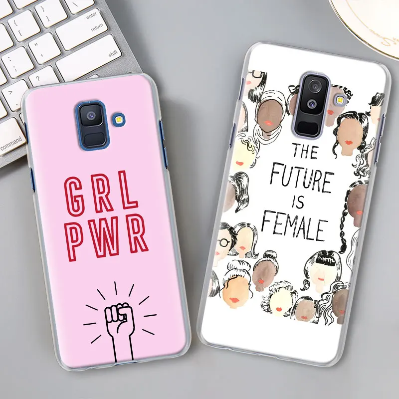 Эстетика Минимальный «Girl power» и женских чехол для samsung Galaxy A30 A40 A50 A70 A6 A8 плюс A7 A9 M30 Футляр для телефона