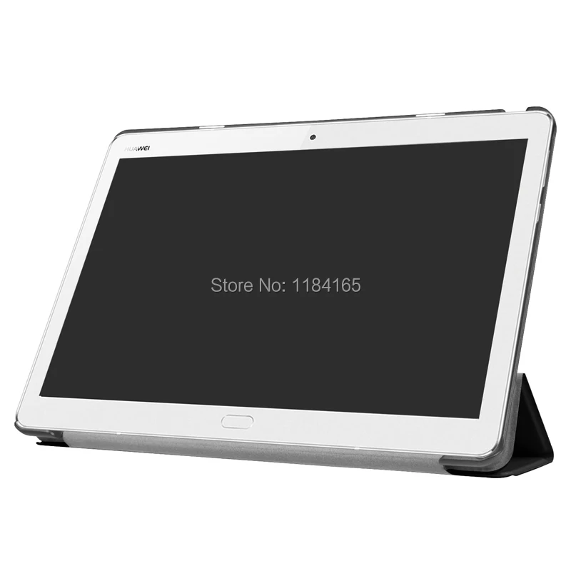 KTG1214_4_Ultra thin 3 fold Leather Case with Smart Sleep Cover & Stand for Huawei MediaPad M3 Lite 10 protective cover skin case