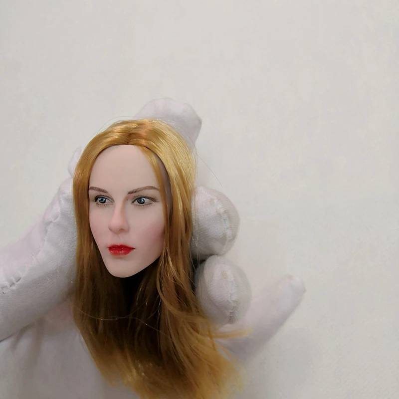 1/6 весы красота Николь Kidman Действие фигура головы скульптура бледно белая кожа золото/черные волосы игрушечные лошадки подходит для 12