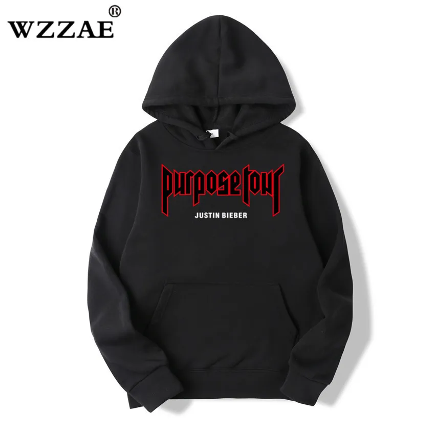 2019 New Design Justin Bieber Hip-Hop Skateboard Men Hoodie & Sweatshirts Justin Bieber Purpose Tour Men Hoodies & Sweatshirts