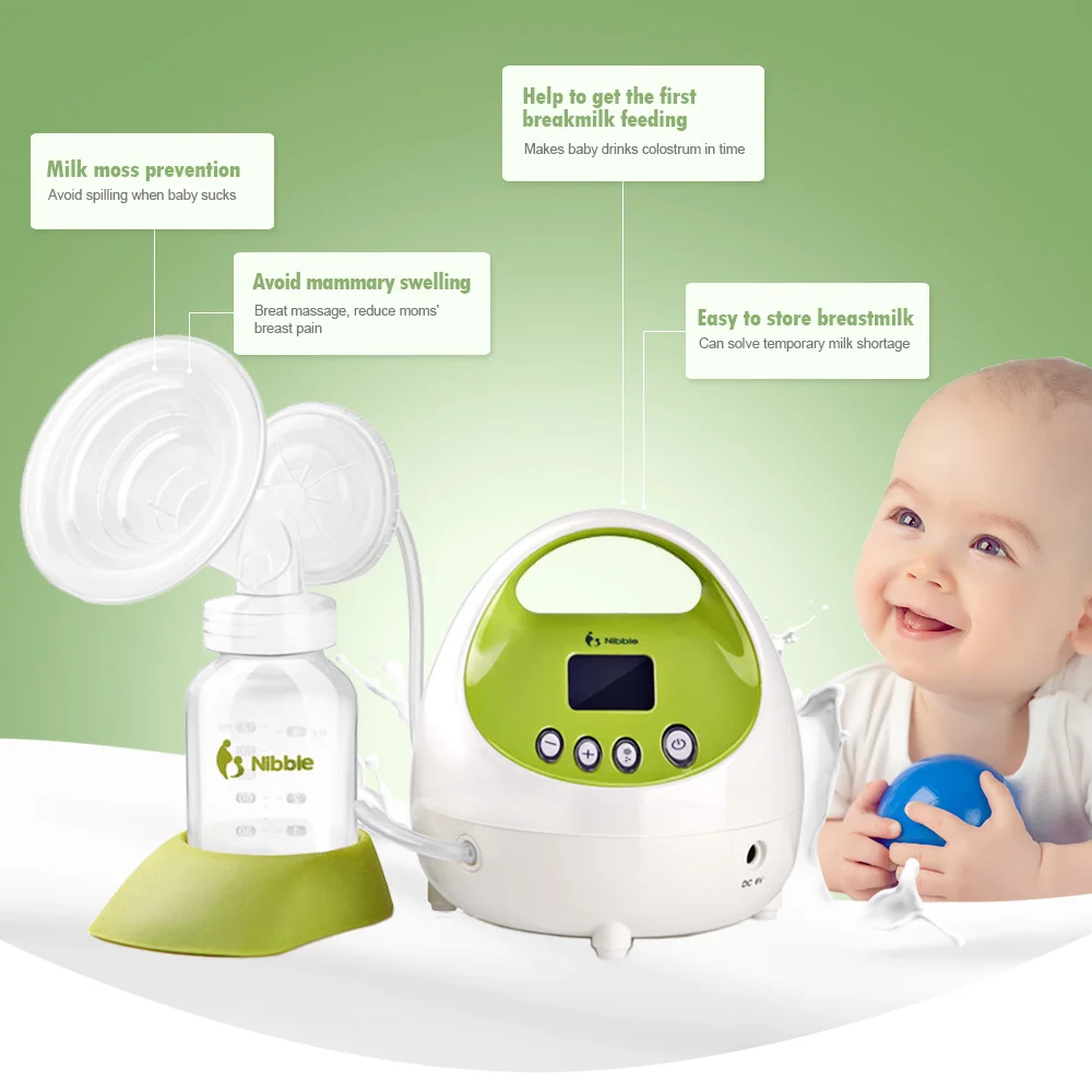 GL BPA Free автоматические электрические молокоотсосы 5 Вт Мощный большой всасывающий молокоотсос для кормления ребенка с бутылочкой для молока